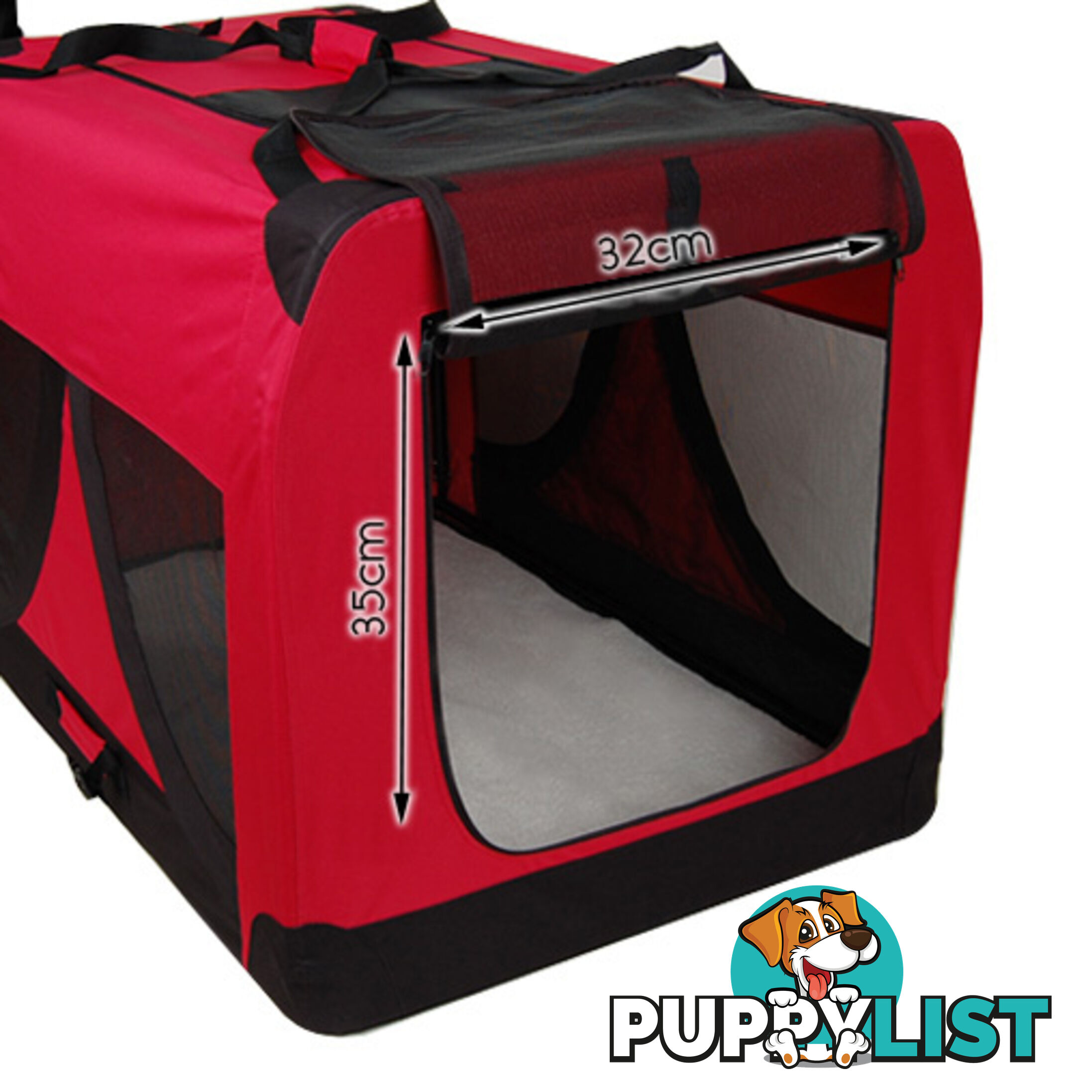 Large Portable Soft Pet Dog Crate Cage Kennel Red