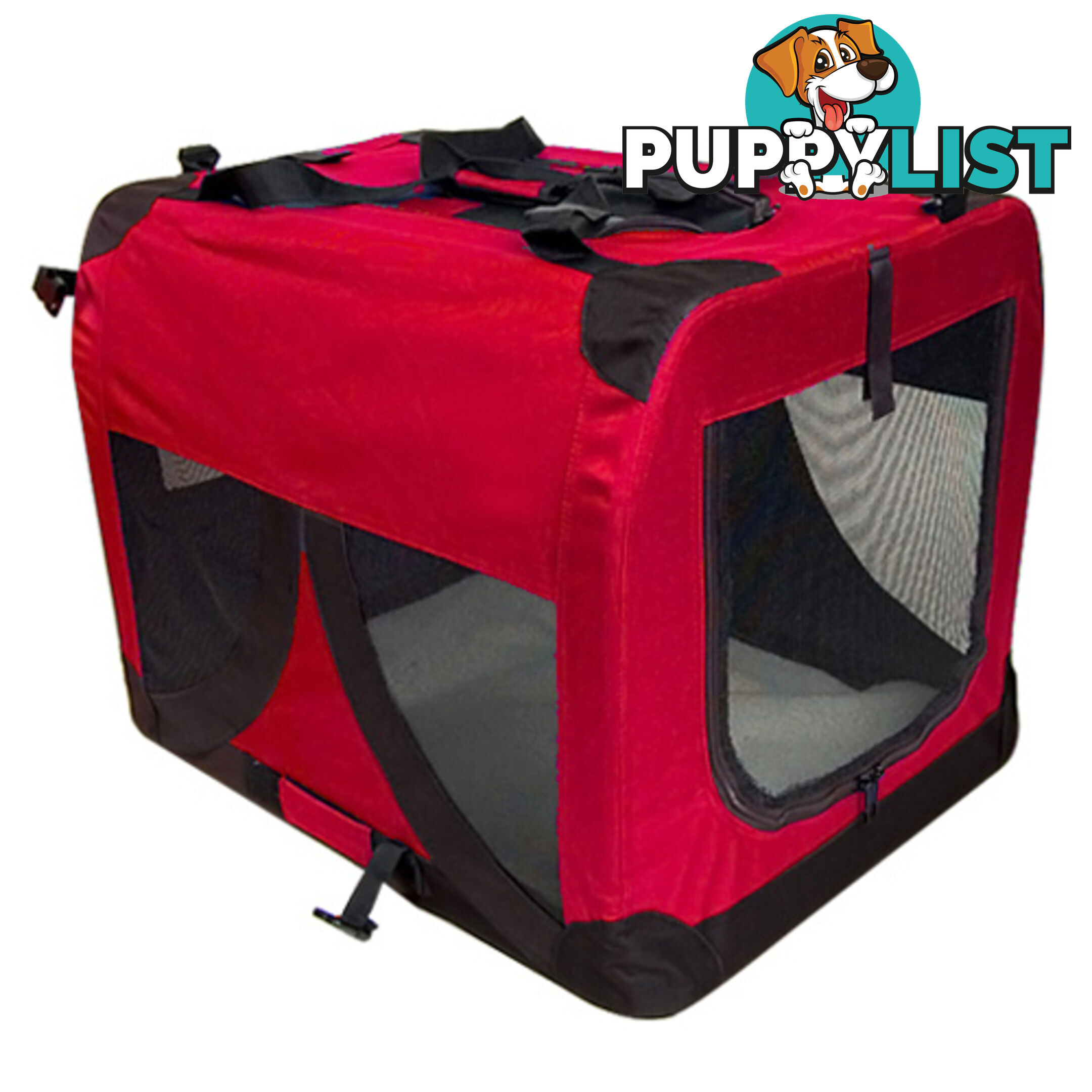 Large Portable Soft Pet Dog Crate Cage Kennel Red