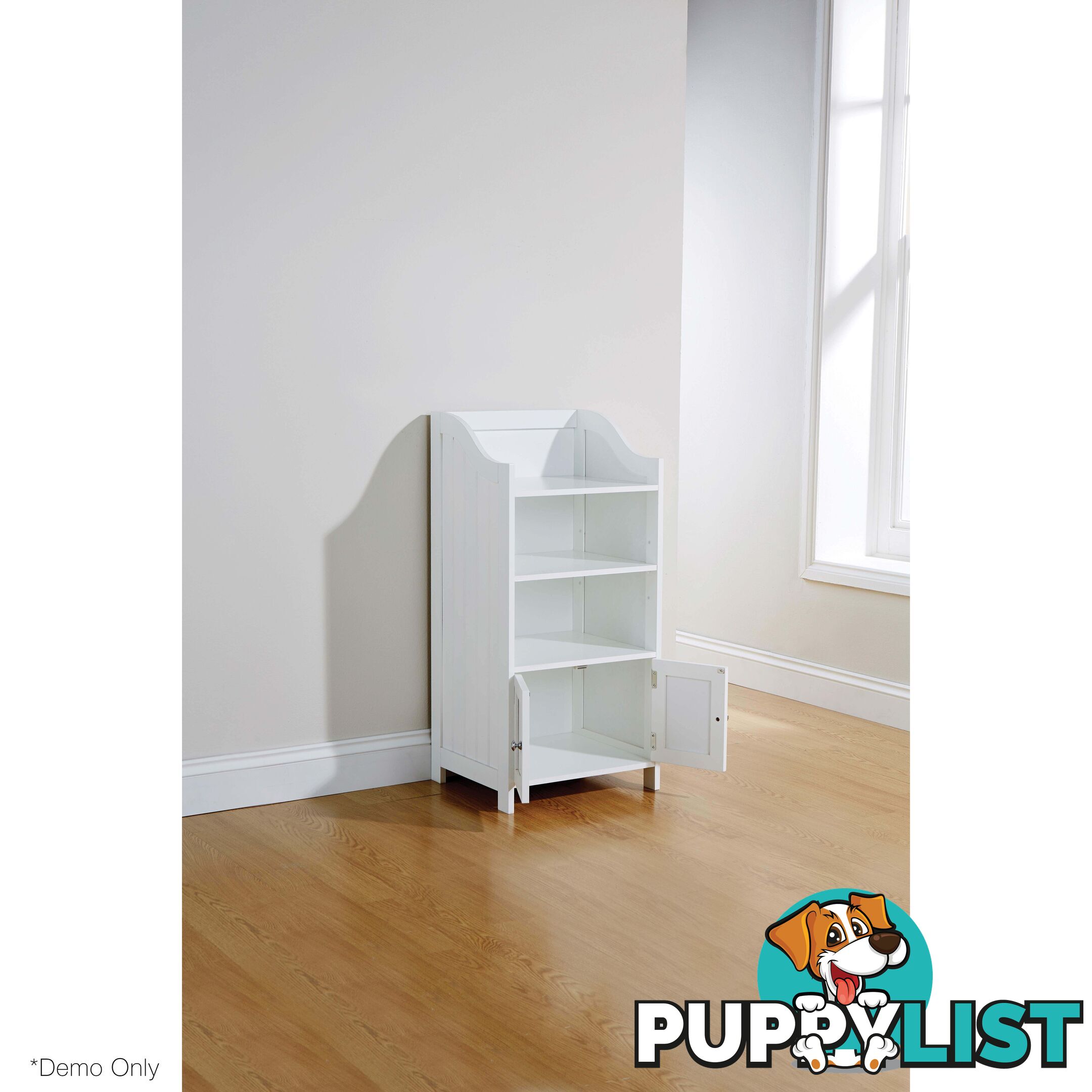 Grace 2 Door Deluxe Cupboard in WHITE