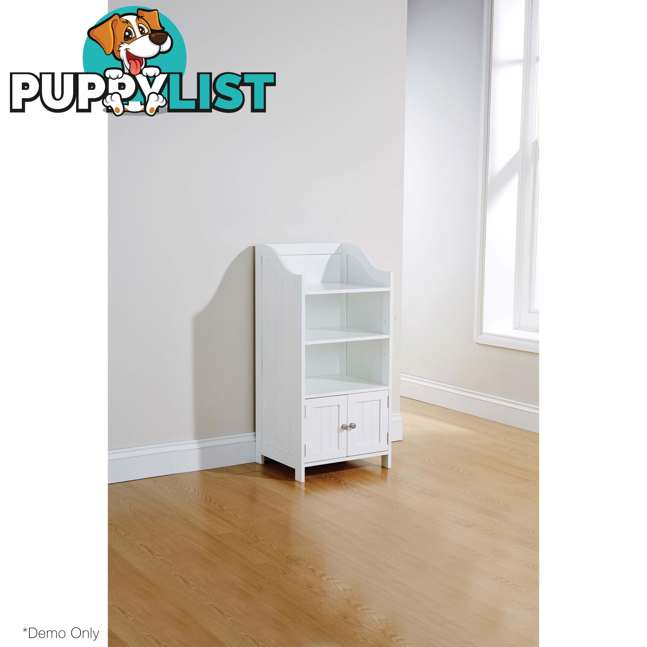 Grace 2 Door Deluxe Cupboard in WHITE