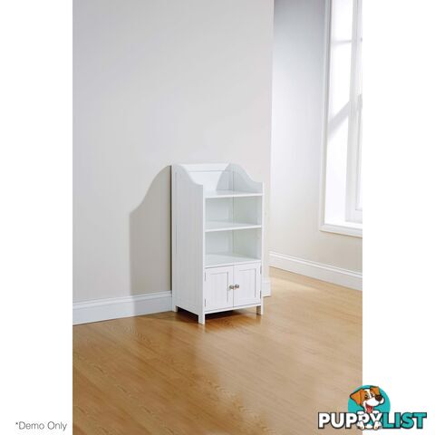 Grace 2 Door Deluxe Cupboard in WHITE