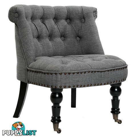 Lorraine Chair French Provincial Linen Fabric Sofa Misty Grey