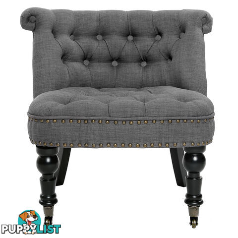 Lorraine Chair French Provincial Linen Fabric Sofa Misty Grey