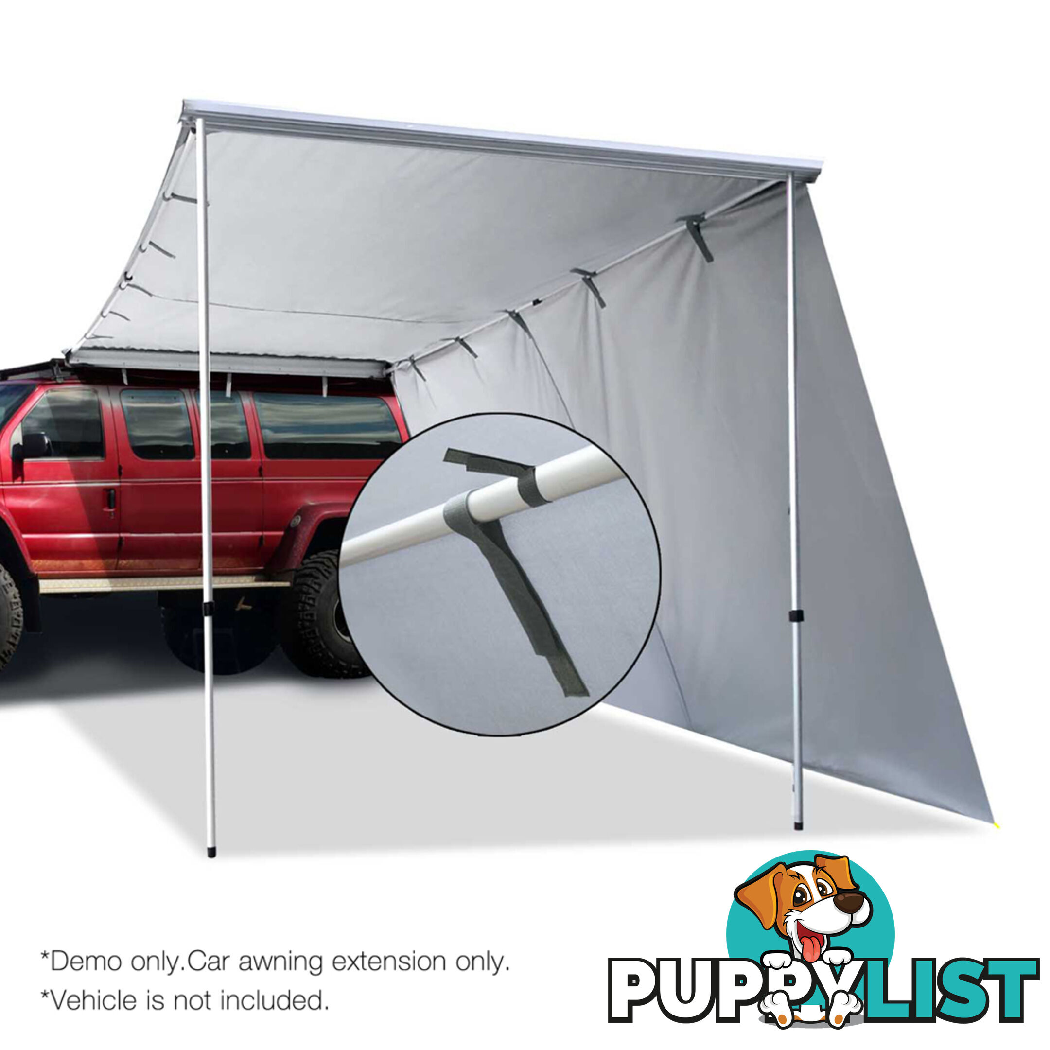 2X3M Car Awning Extension  - Grey