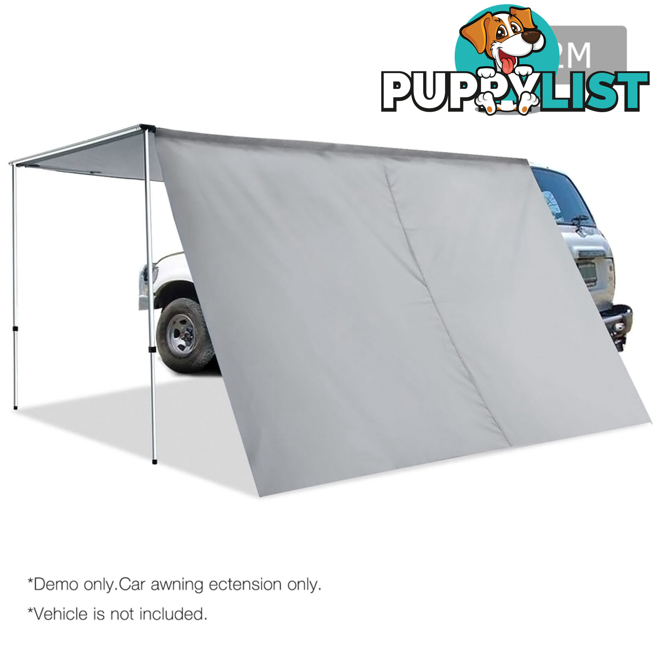 2X3M Car Awning Extension  - Grey