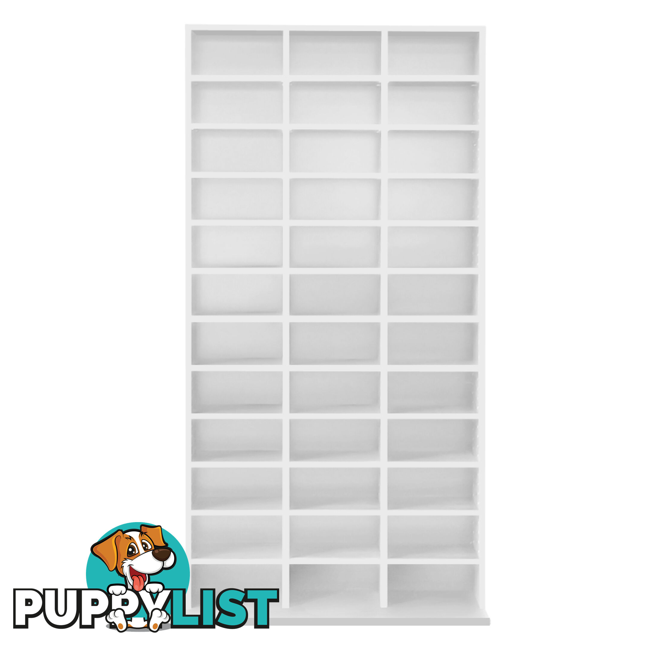 Adjustable CD DVD Book Storage Shelf White