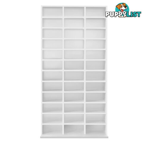 Adjustable CD DVD Book Storage Shelf White