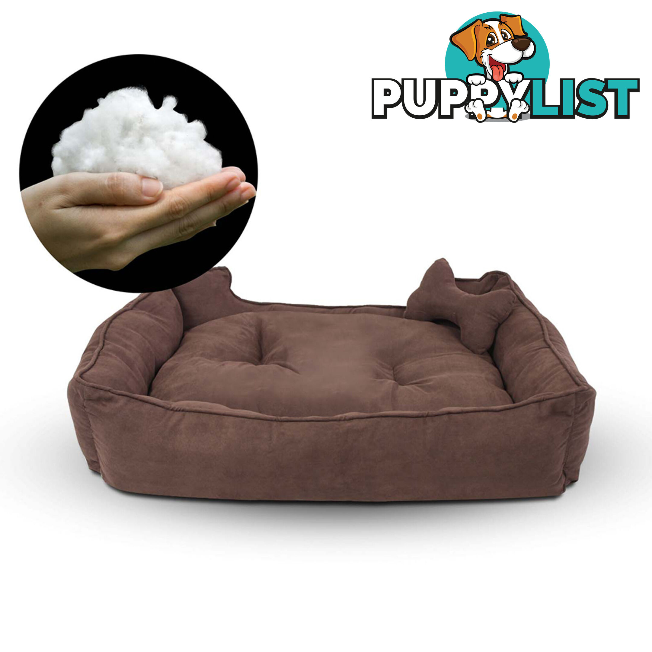 Faux Suede Washable Dog Bed - Extra Large