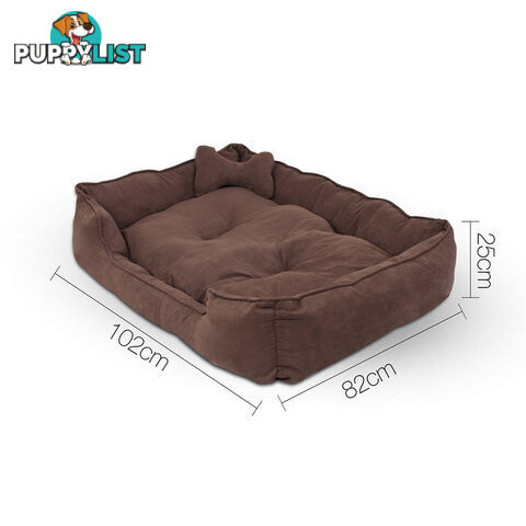 Faux Suede Washable Dog Bed - Extra Large