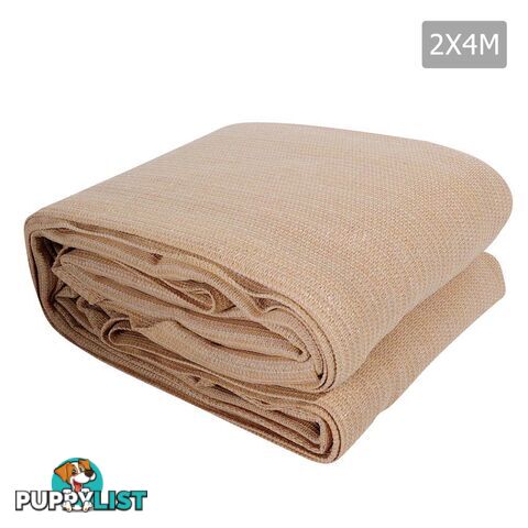 Heavy Duty 280GSM Shade Sail Canopy 2 x 4 M Sand