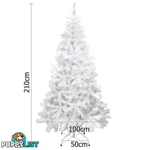 Christmas Tree w/ Ornament 210cm White