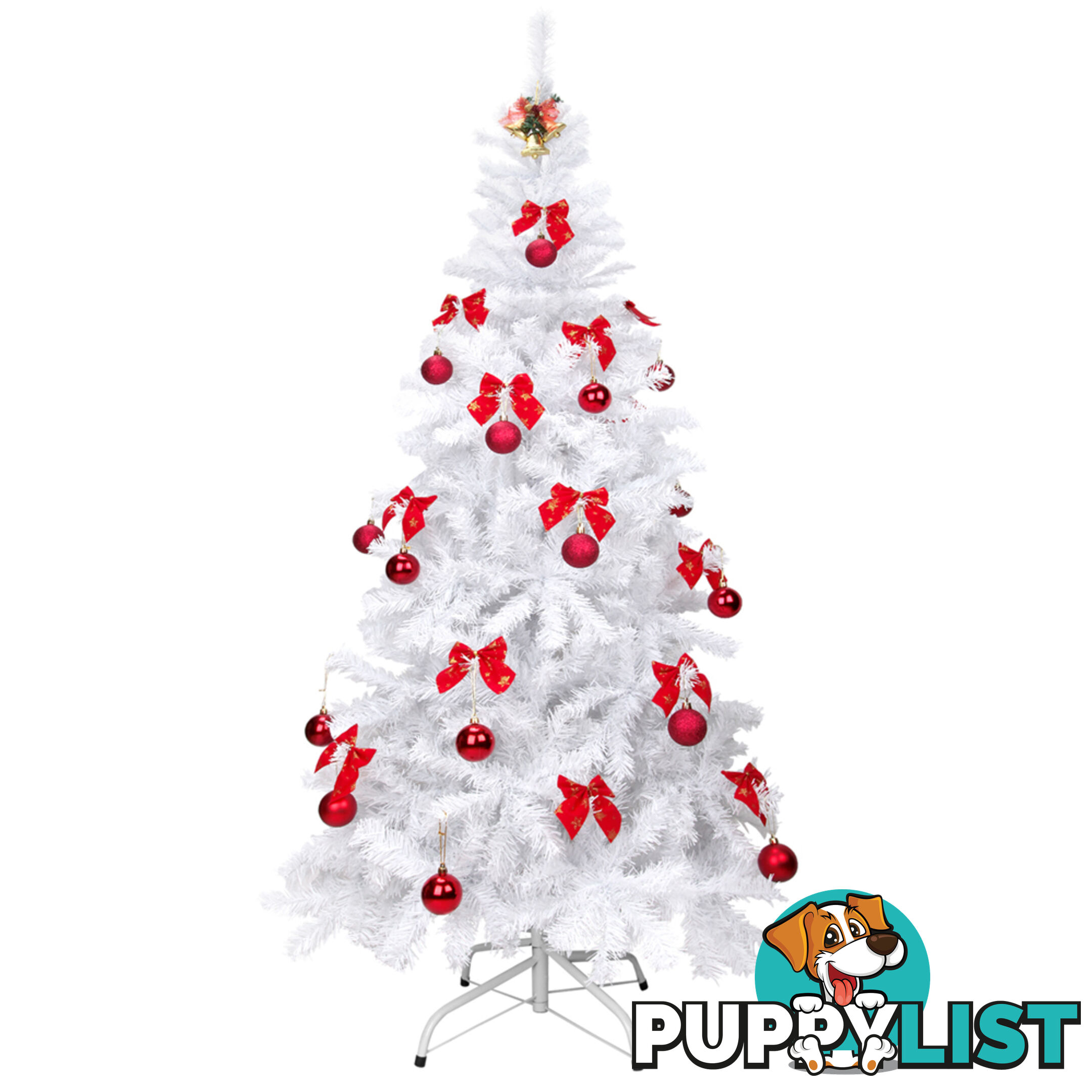 Christmas Tree w/ Ornament 210cm White