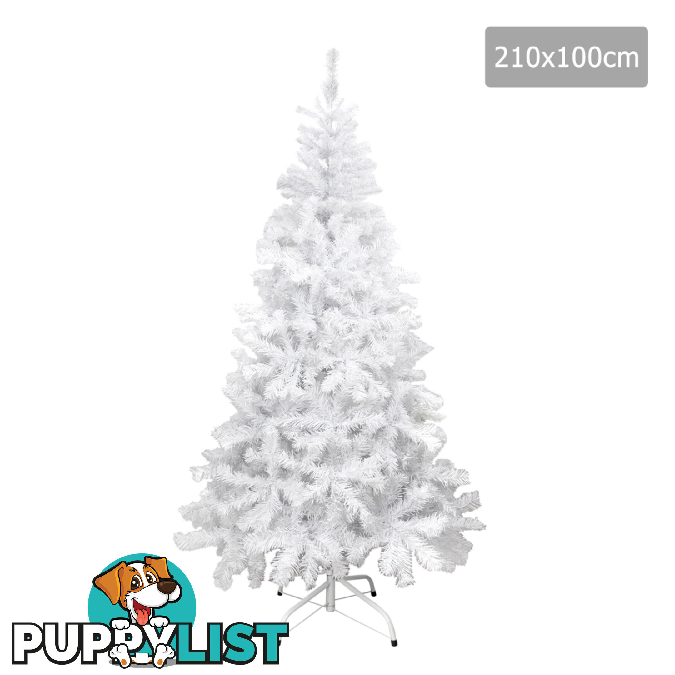 Christmas Tree w/ Ornament 210cm White