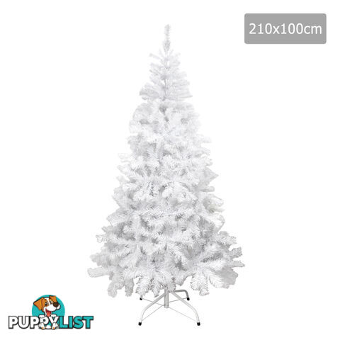 Christmas Tree w/ Ornament 210cm White