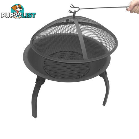 Portable Foldable Outdoor Fire Pit Fireplace w/ Carry Bag