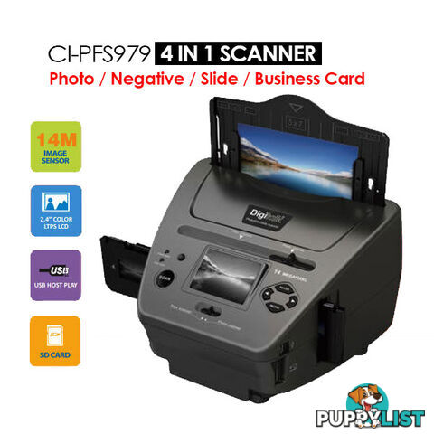 4-IN-1 Combo 14MP Photo/Film/Slide/Business card Scanner