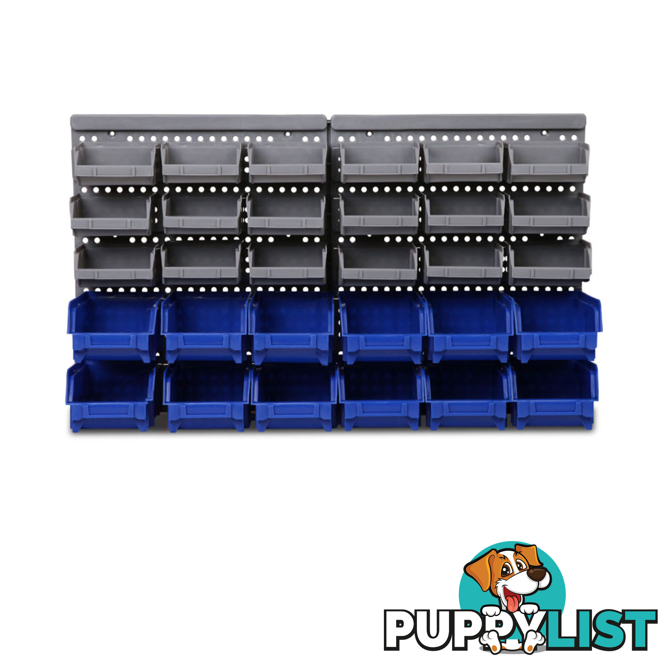 30 Bin Wall Mounted Storage Rack