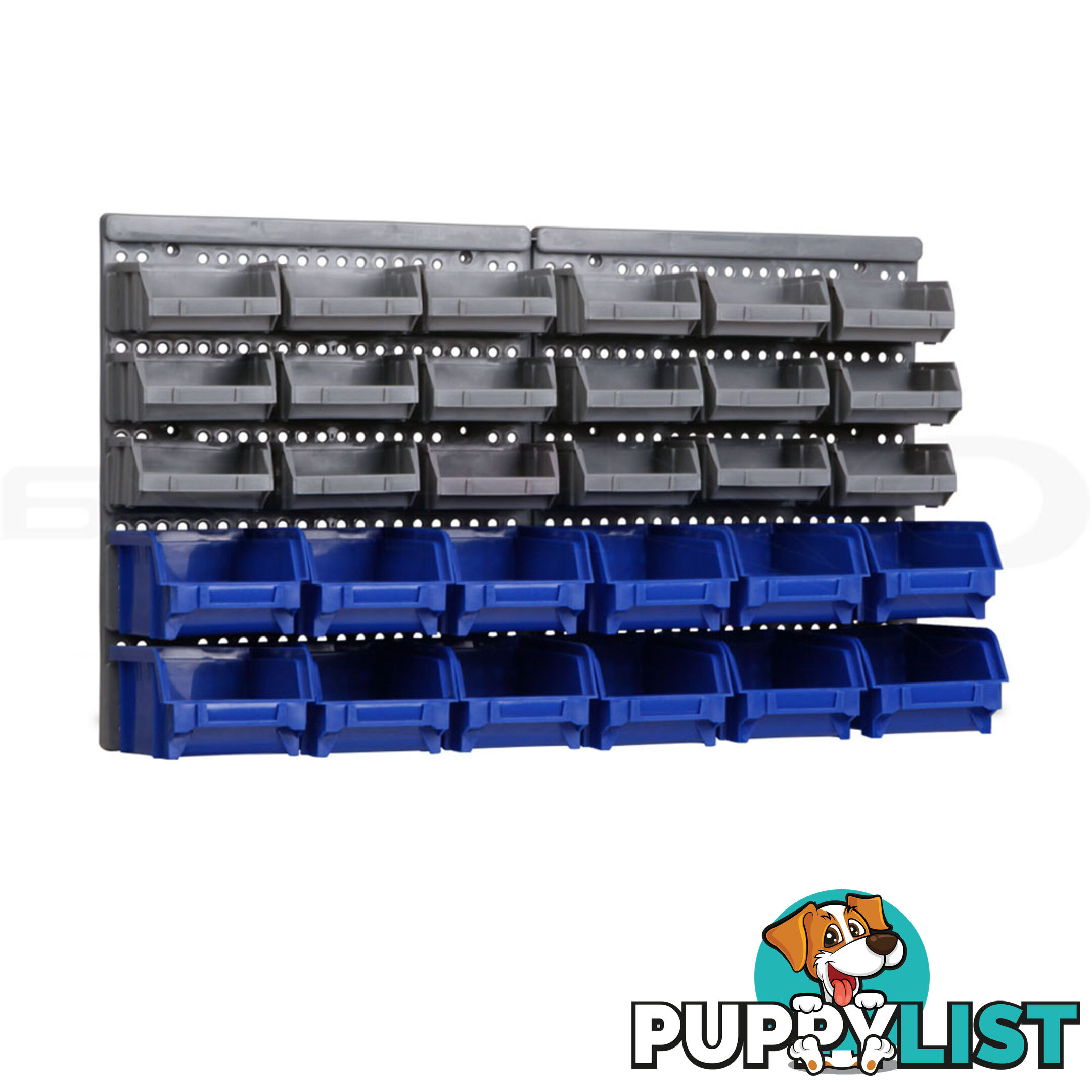 30 Bin Wall Mounted Storage Rack