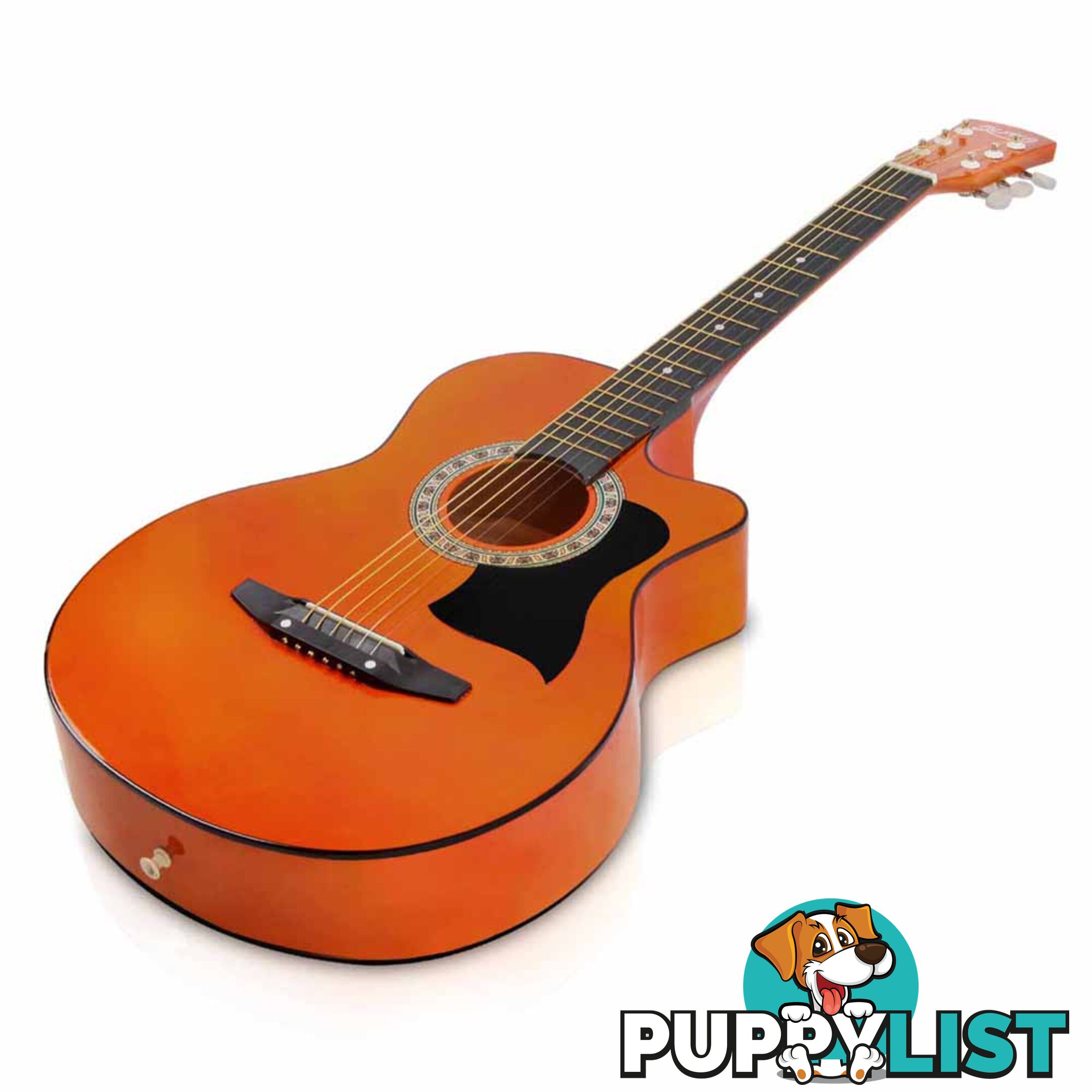 Acoustic Cutaway Steel-Stringed Guitar 38"