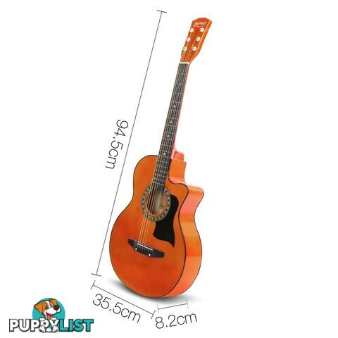 Acoustic Cutaway Steel-Stringed Guitar 38"