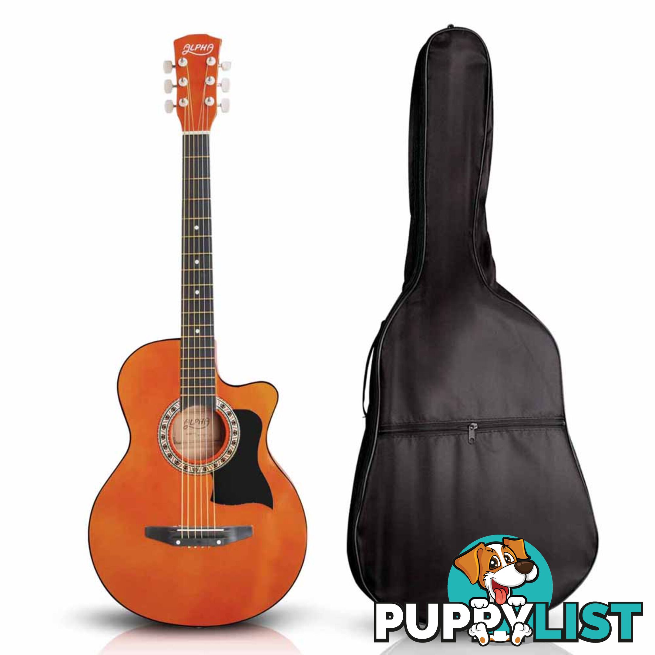 Acoustic Cutaway Steel-Stringed Guitar 38"