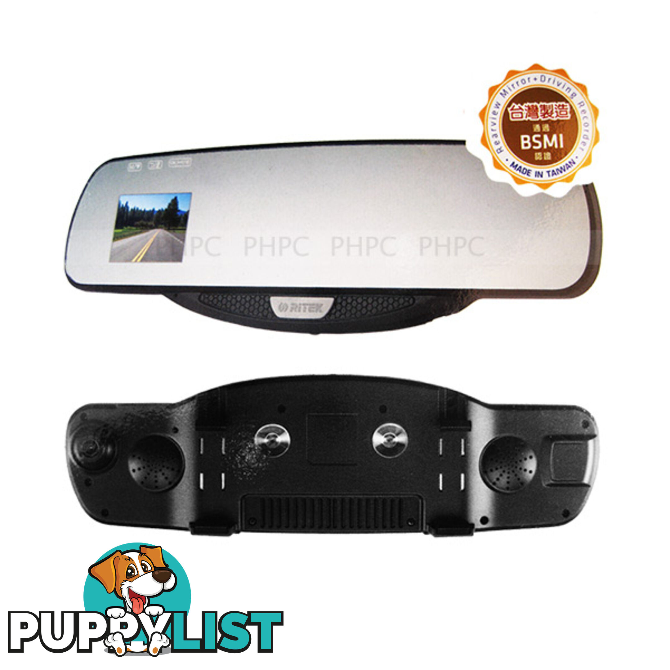 Ritek Full HD 1080 CRMT 01 Rearview Mirror + Driving Recorder