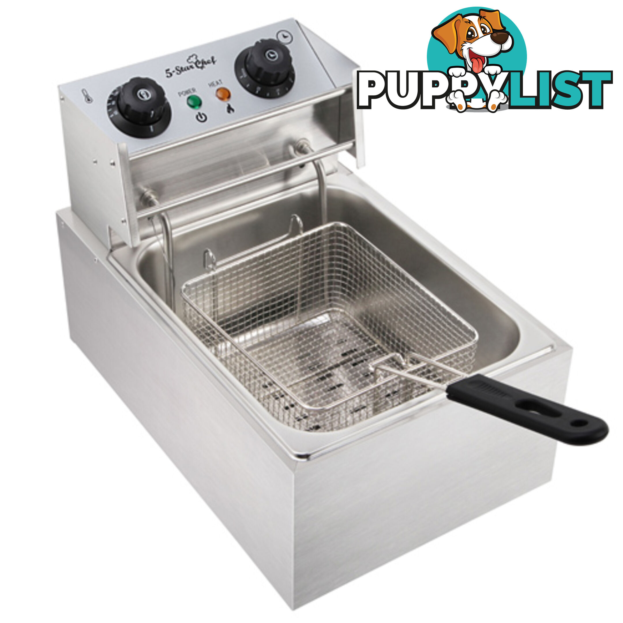 5 Star Chef Deep Fryer w/ Single Basket