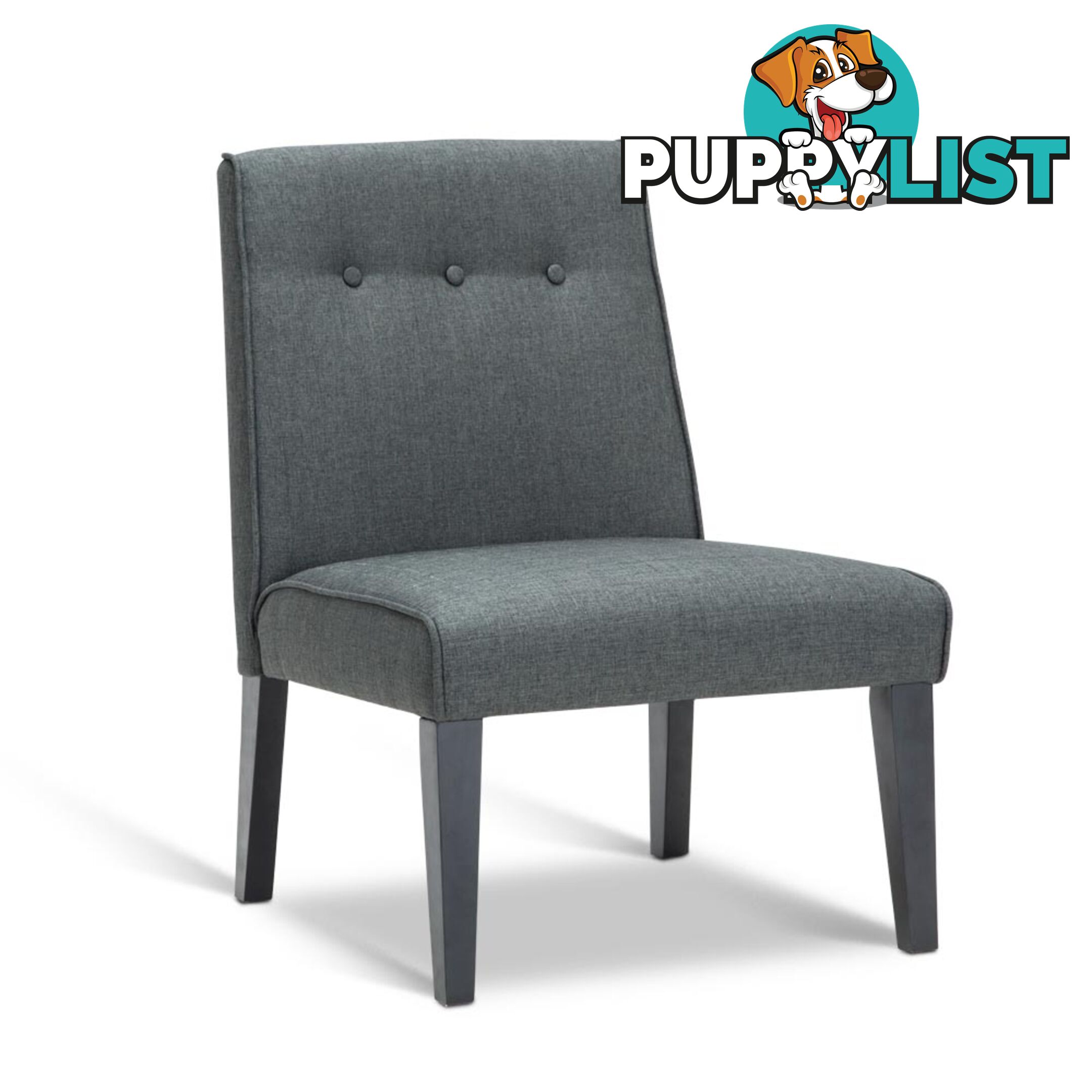 Fabric Dining Lounge Chair - Grey