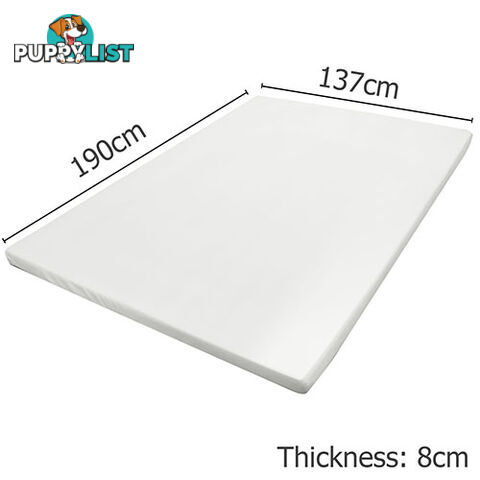 Visco Elastic Memory Foam Mattress Topper 8cm Double