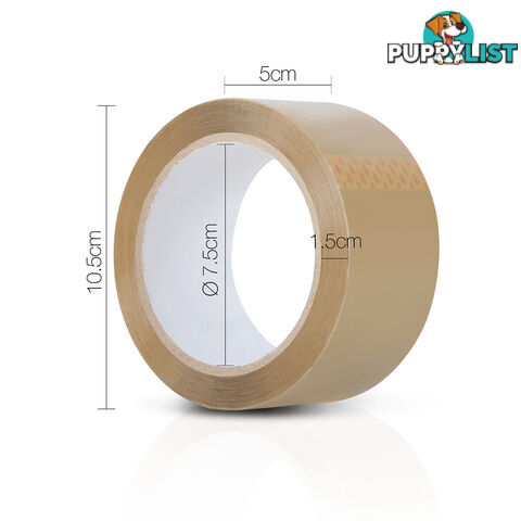 108 Rolls Packing Tape - 48mm x 75m - Brown