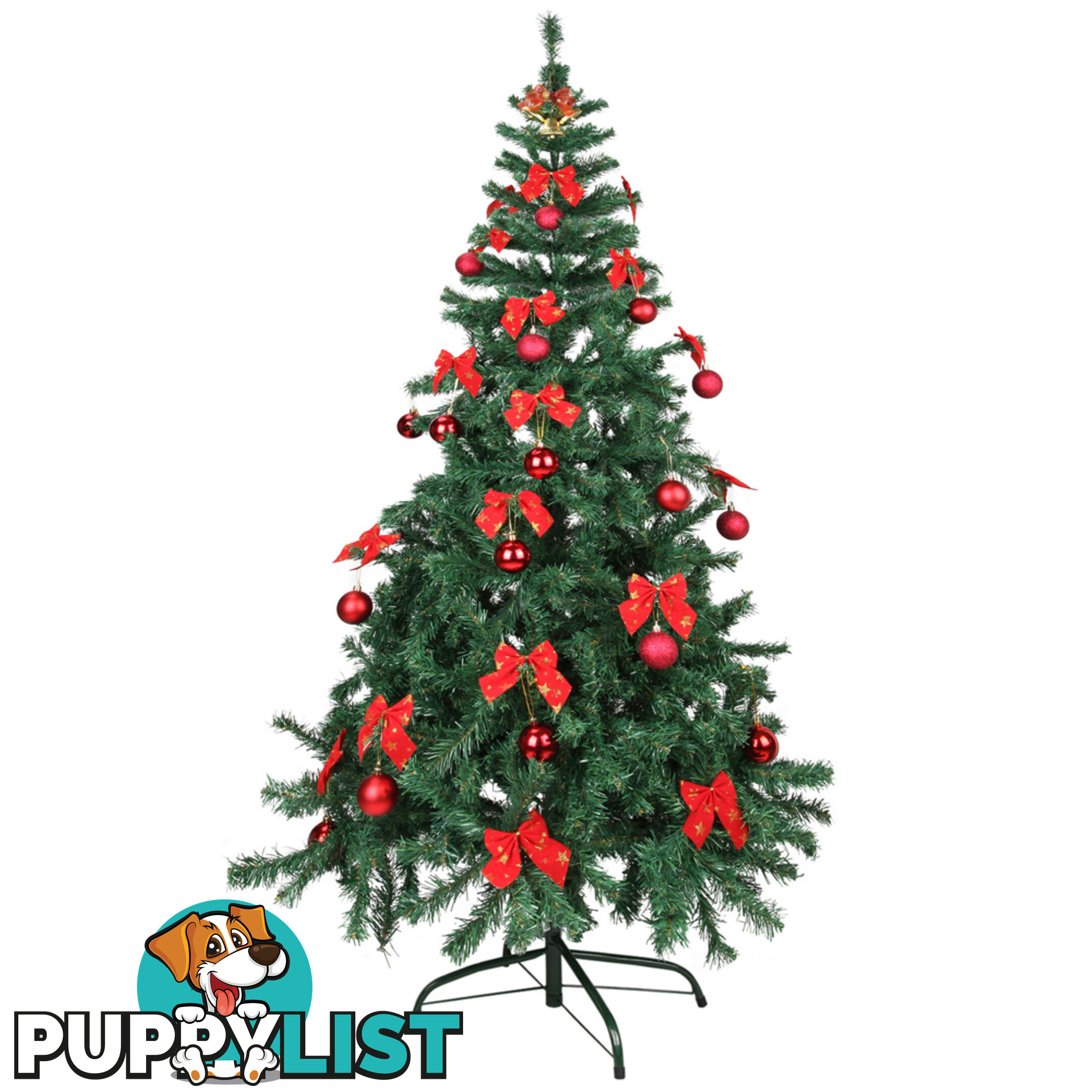 Christmas Tree w/ Ornament 210cm Green