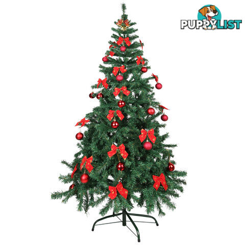 Christmas Tree w/ Ornament 210cm Green