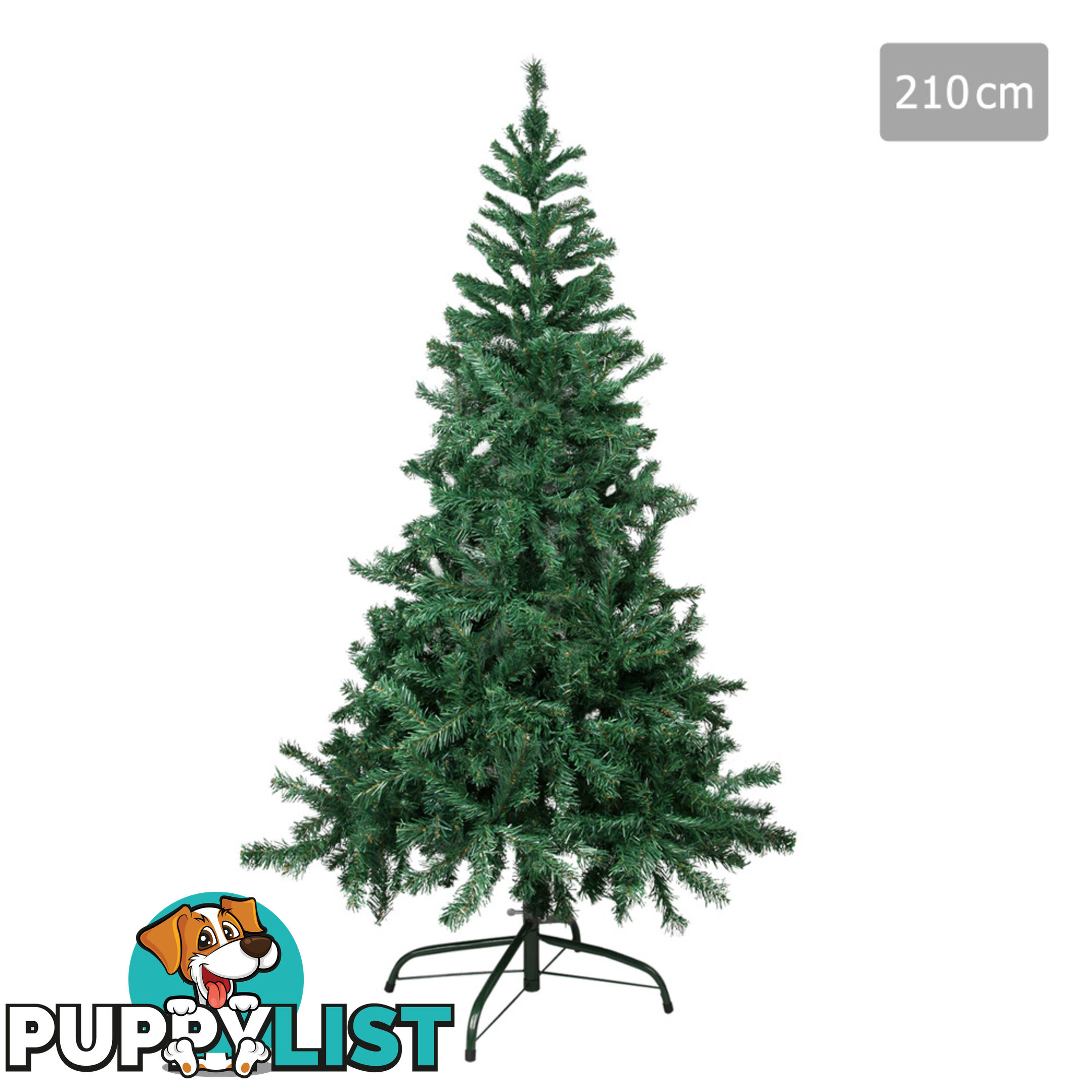 Christmas Tree w/ Ornament 210cm Green