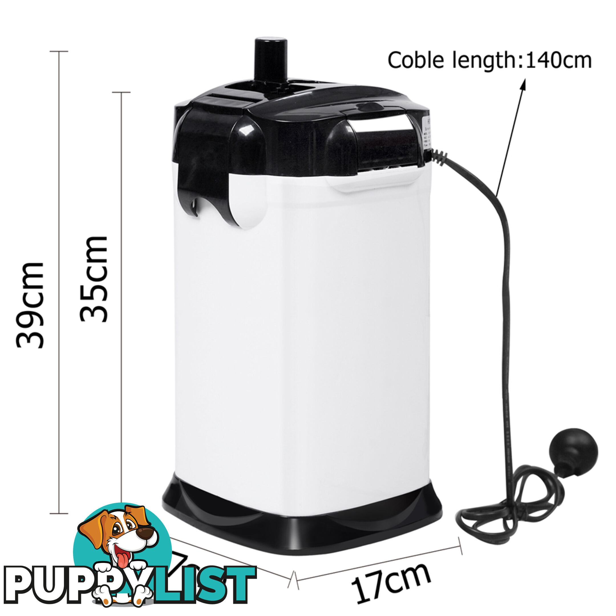 Aquarium Fish Tank External Canister Filter 1200LPH White