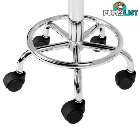 Round PU Swivel Salon Stool Black