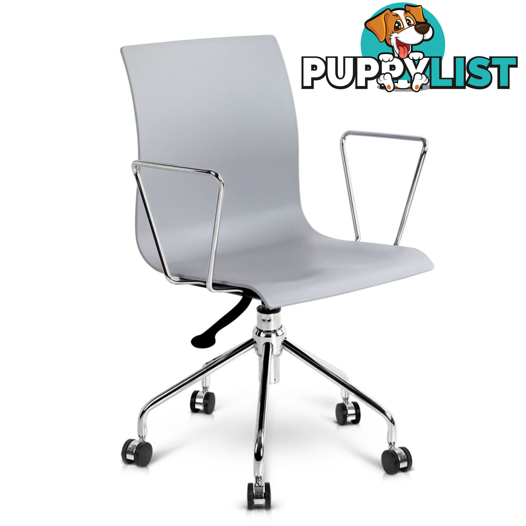 Modern Office Chair with Armrests Grey