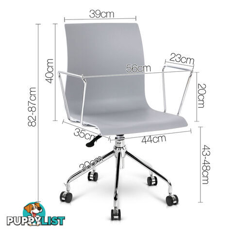 Modern Office Chair with Armrests Grey