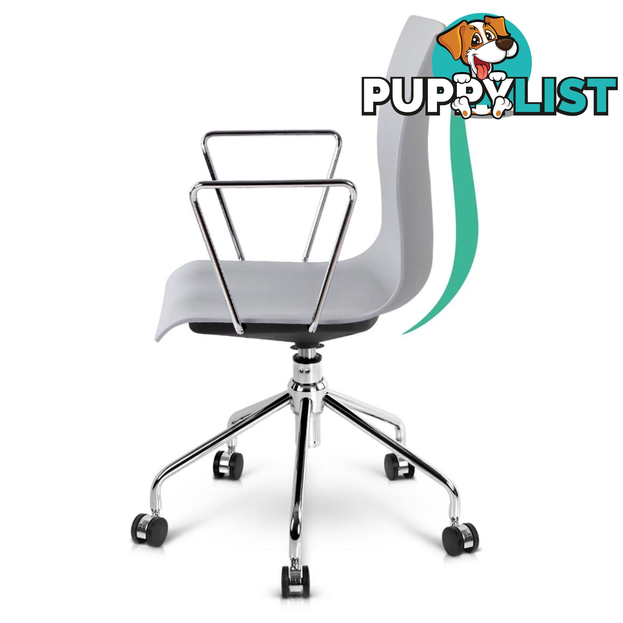 Modern Office Chair with Armrests Grey