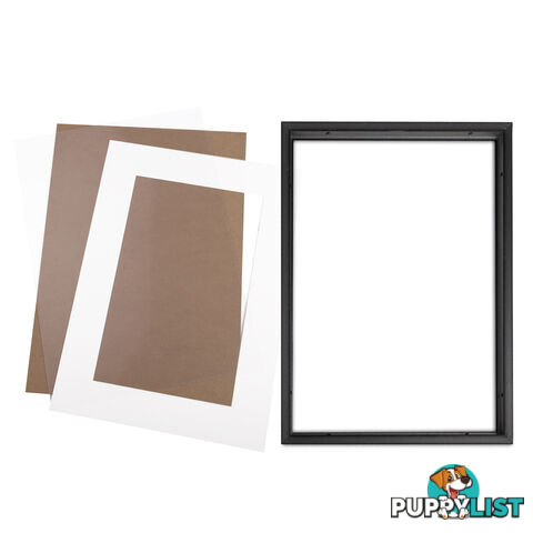 3 pcs Photo Frames Set Wall Black