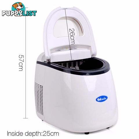 Portable Ice Cube Maker Machine White