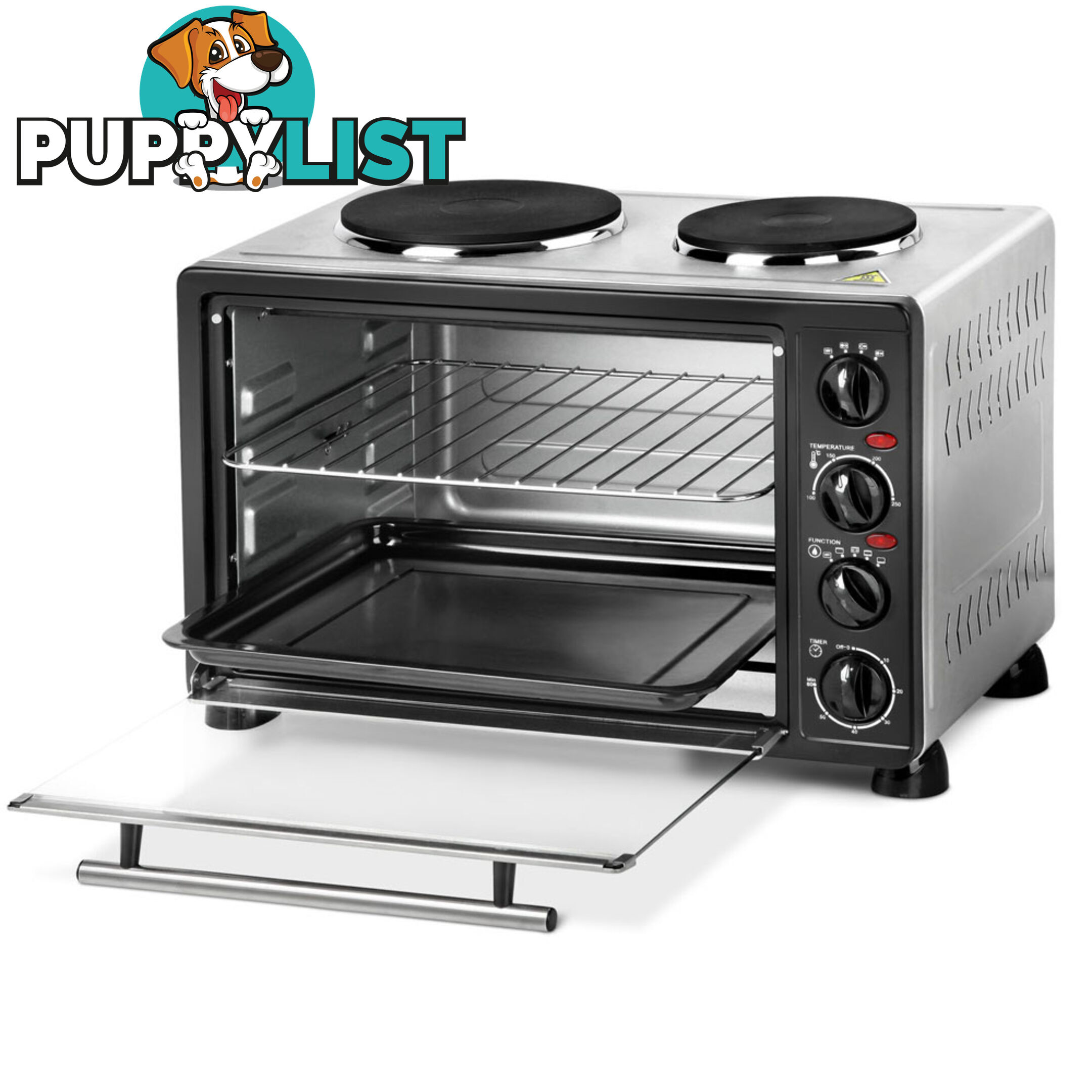 34L Benchtop Convection Oven with Twin Hot Plate