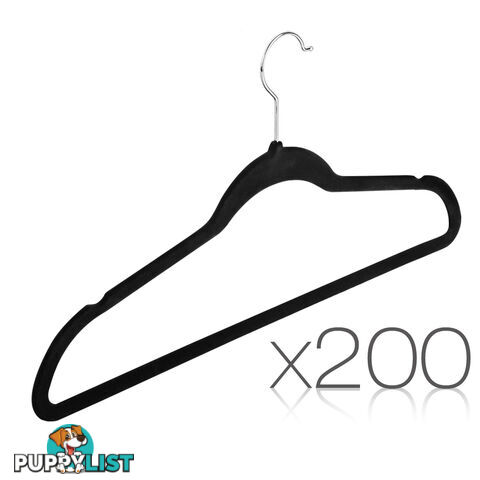 Set of 200 Velvet Coat Hangers