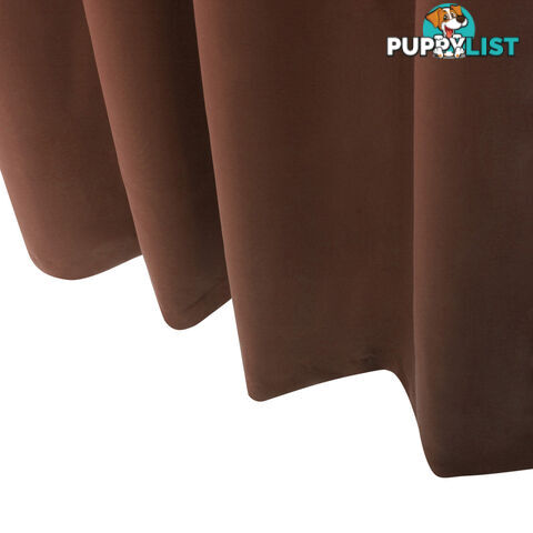 ArtQueen 3 Pass Eyelet Blockout Curtain Brown 300cm