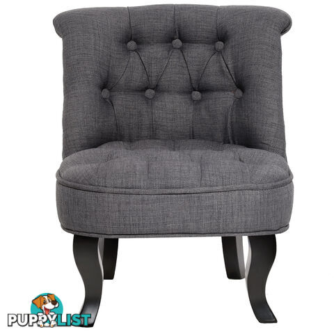 Lorraine Chair French Provincial Kid Fabric Sofa Misty Grey