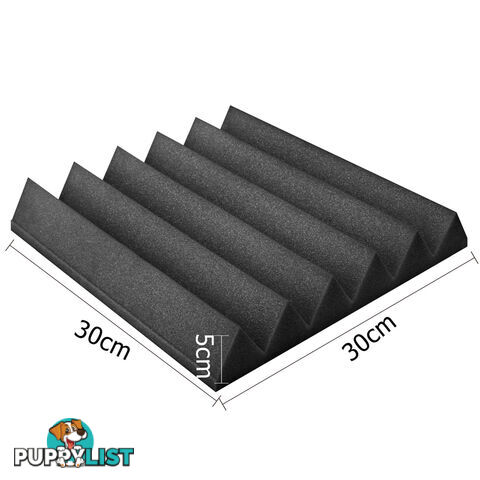 Set of 20 Studio Wedge Acoustic Foam Charcoal 30 x 30cm