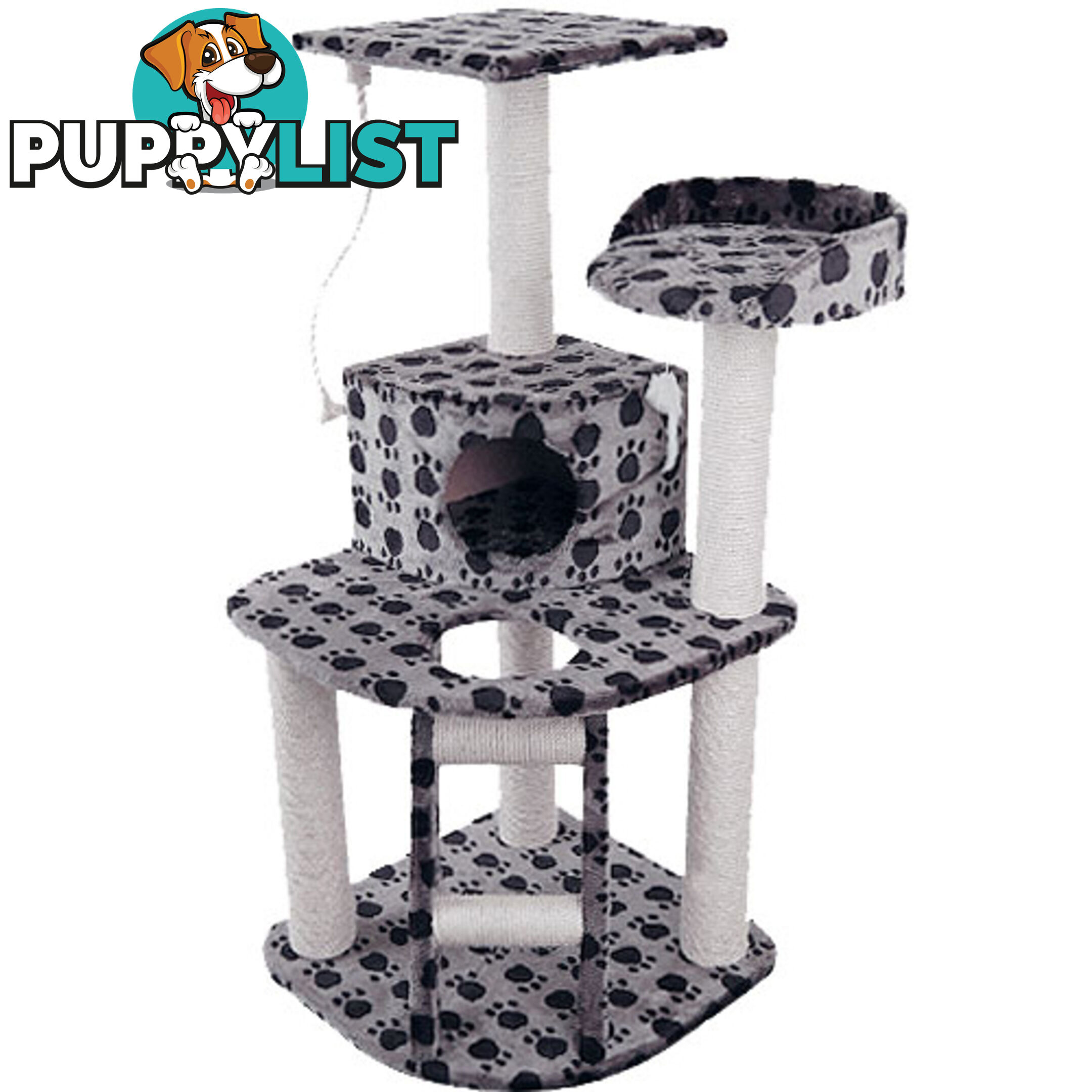 Cat Scratching Poles Post Furniture Tree House Condo Black Grey