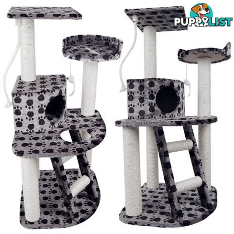 Cat Scratching Poles Post Furniture Tree House Condo Black Grey