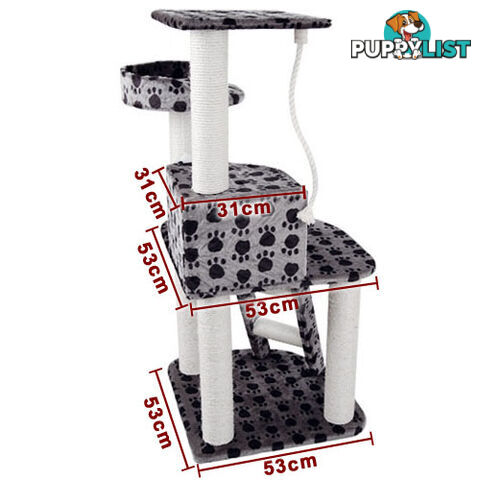 Cat Scratching Poles Post Furniture Tree House Condo Black Grey