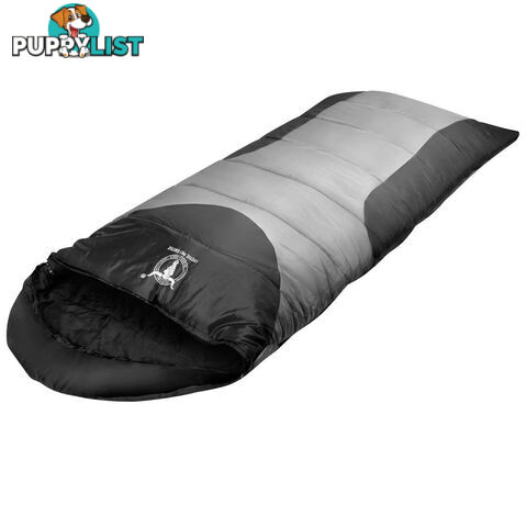 Camping Envelope Sleeping Bag Single Grey black