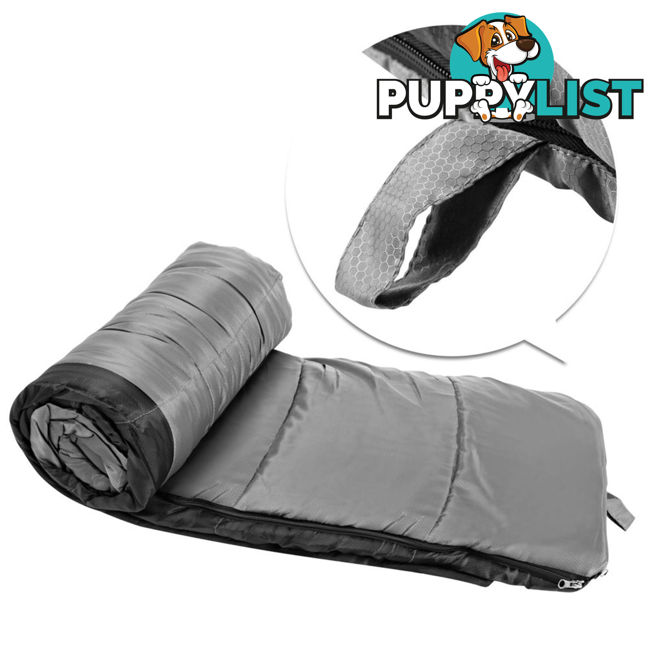 Camping Envelope Sleeping Bag Single Grey black